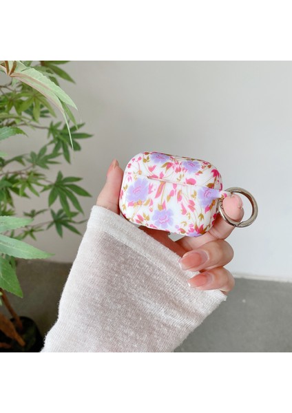 Airpods 4. Nesil Uyumlu Çiçek Desenli Silikon Kulaklık Kılıfı