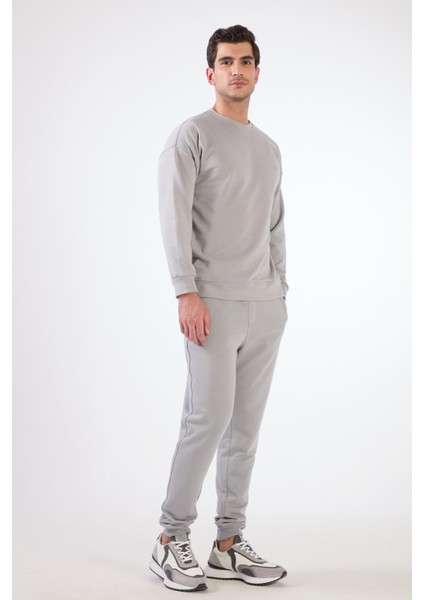 Bej Bisiklet Yaka Regular Fit Erkek Sweatshirt fiyatları