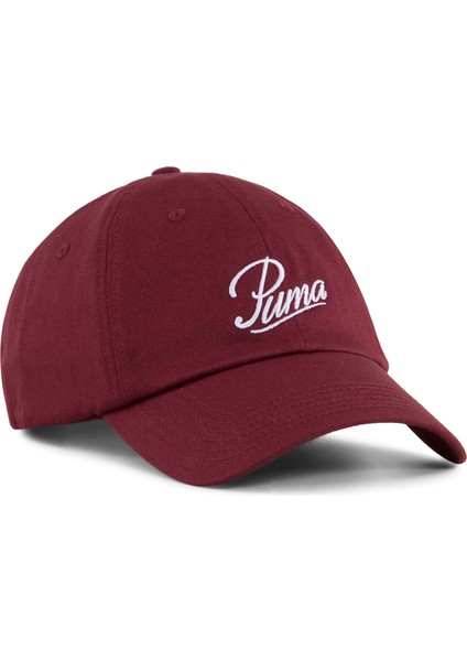 Unisex Bordo Puma Ess Scrıpt Logo Dad Cap Bordo Unisex Şapka