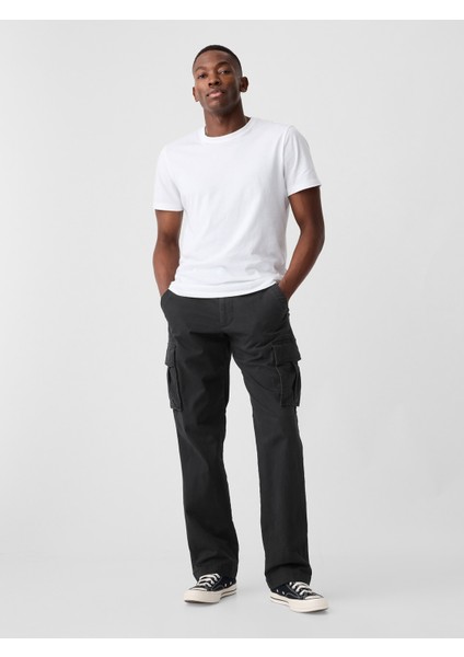 Erkek Siyah GapFlex Straight Kargo Washwell™ Pantolon fiyatları