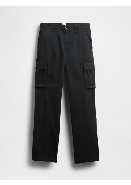 Erkek Siyah GapFlex Straight Kargo Washwell™ Pantolon modelleri