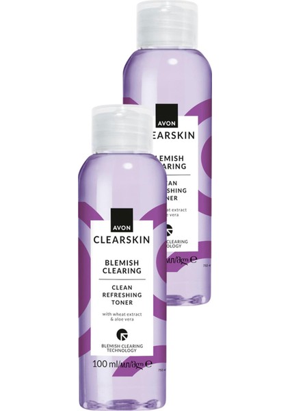 Akneye Meyilli Ciltler Için Tazeleyici Tonik 100 Ml. Ikili Set