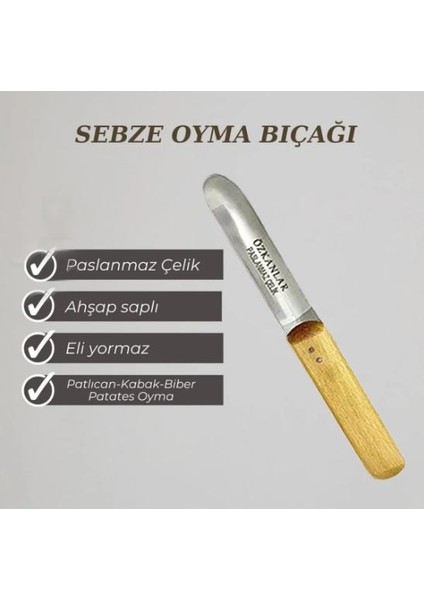 Ahşap Saplı Patlıcan, Kabak, Patates, Biber Oyma Bıçağı - Oyacak fiyatları