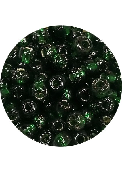 Dökme Cam Kum Boncuk Büyük Boy (6/0) 4 mm - 20 Gram - Şeffaf Koyu Yeşil - BNC100 fiyatları