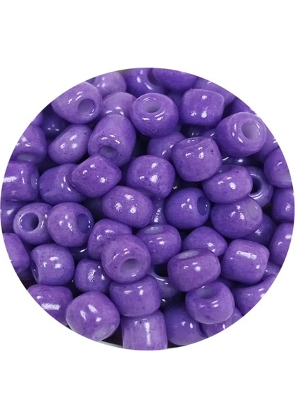 Dökme Cam Kum Boncuk Büyük Boy (6/0) 4 mm - 20 Gram - Mor - BNC080 fiyatları