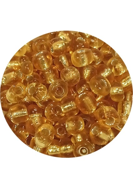 Dökme Cam Kum Boncuk Büyük Boy (6/0) 4 mm - 20 Gram - Şeffaf Bal - BNC083 fiyatları