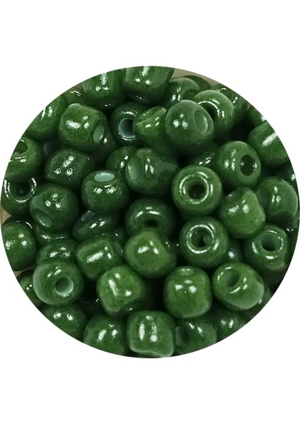Dökme Cam Kum Boncuk Büyük Boy (6/0) 4 mm - 20 Gram - Koyu Yeşil - BNC076 fiyatları