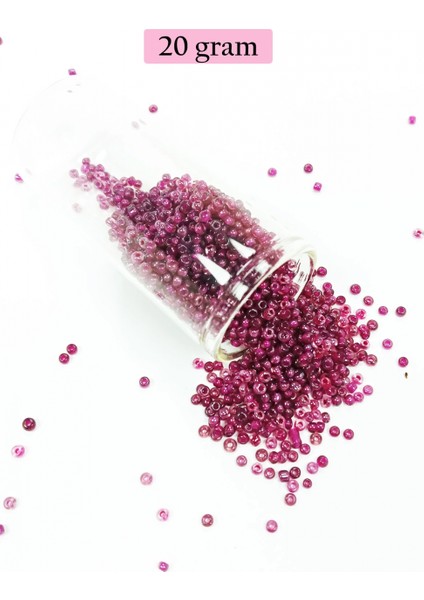 Dökme Cam Kum Boncuk (11/0) 2 mm - 4 Renk - Toplam 80 Gram - BNC400 modelleri