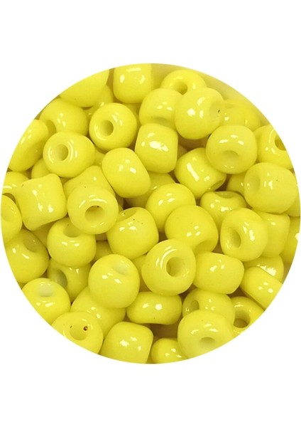 Dökme Cam Kum Boncuk Büyük Boy (6/0) 4 mm - 20 Gram - Sarı - BNC090 fiyatları