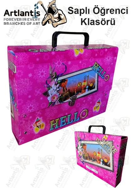 Saplı Klasör 1 Adet Kolplu Klasör Öğrenci Klasörü 32X24X7 cm Saplı Çanta Saplı Dosya Okul Sınıf