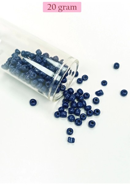 Dökme Cam Kum Boncuk Büyük Boy (6/0) 4 mm - 4 Renk - Toplam 80 Gram - BNC413 modelleri