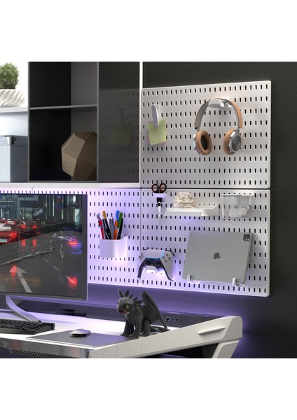 Çok Amaçlı Pano Organizatör Set 3 (52X36CM) Yapışkanlı - Beyaz indirimleri