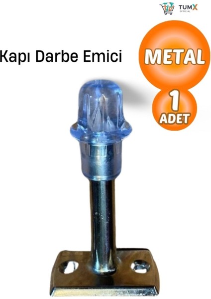Kapı Stoperi Tamponu Durdurucusu Tutucu Metal Stopu Silikonlu 8 cm (1 Adet)