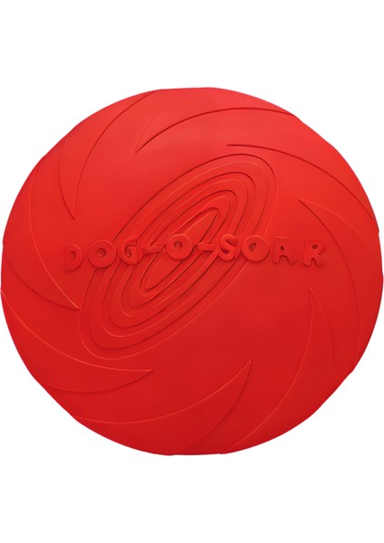 Dayanıklı Kauçuk Kırmızı Frizbi – Diş Dostu ve Eğlenceli Oyun Diski