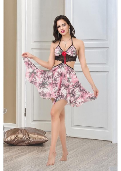 Izabel Kadın Gecelık ve Sabahlık Fantazı Kısa Fırfır Elbise Ipeksı Kumas fiyatları