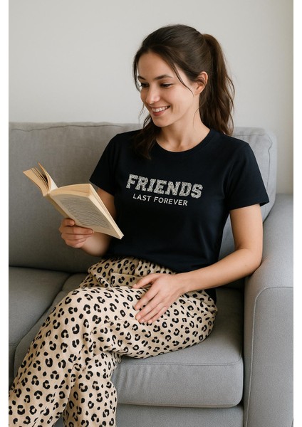 Kadın Leopar Desenli Pijama Takımı fiyatları