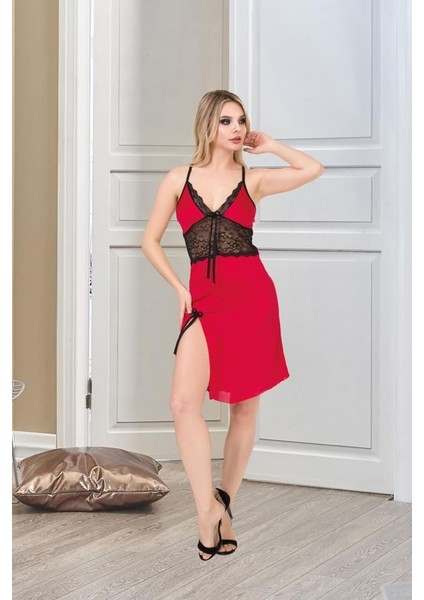 Izabel Kadın Gecelık ve Sabahlık Fantazı Tunik Ipeksı Kumas