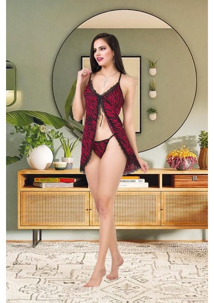 Izabel Kadın Gecelık ve Sabahlık Fantazı Tunik Ipeksı Kumas