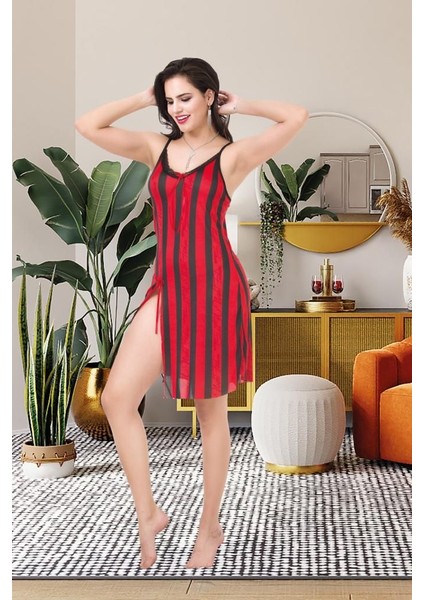 Izabel Kadın Gecelık ve Sabahlık Fantazı Tunik Ipeksı Kumas