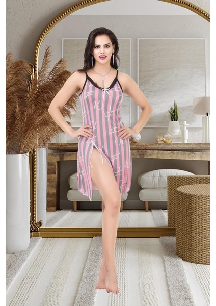 Izabel Kadın Gecelık ve Sabahlık Fantazı Tunik Ipeksı Kumas