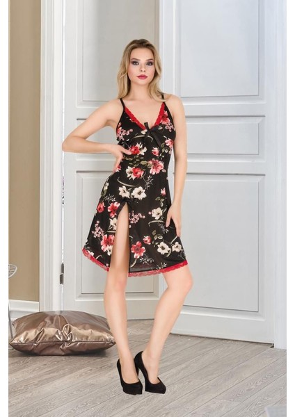 Izabel Kadın Gecelık ve Sabahlık Fantazı Tunik Ipeksı Kumas