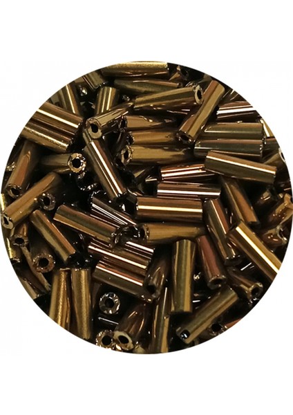 Uzun Boru Kesme Boncuk Çap 2mm Uzunluk 10 mm - 20 Gram - Parlak Gold - BNC249 fiyatları