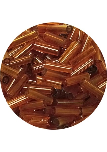 Uzun Boru Kesme Boncuk Çap 2mm Uzunluk 10 mm - 20 Gram - Şeffaf Gold - BNC254 fiyatları