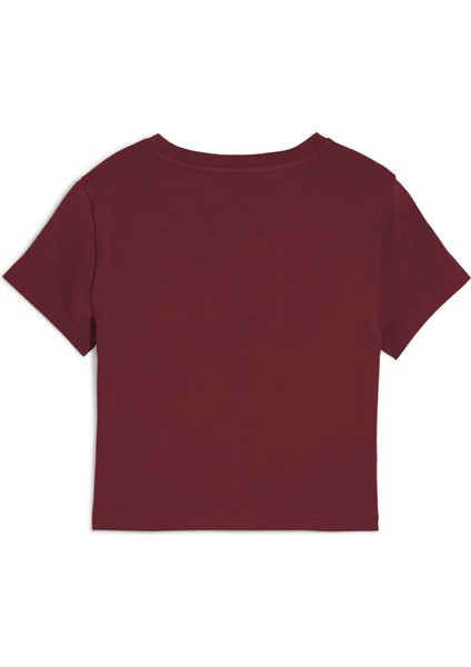 Kadın Kırmızı Puma Wardrobe Ess Baby Tee Kırmızı Kadın Crop