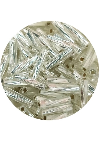 Uzun Boru Kesme Boncuk Çap 2mm Uzunluk 10 mm - 20 Gram - Parlak Gümüş - BNC257 fiyatları