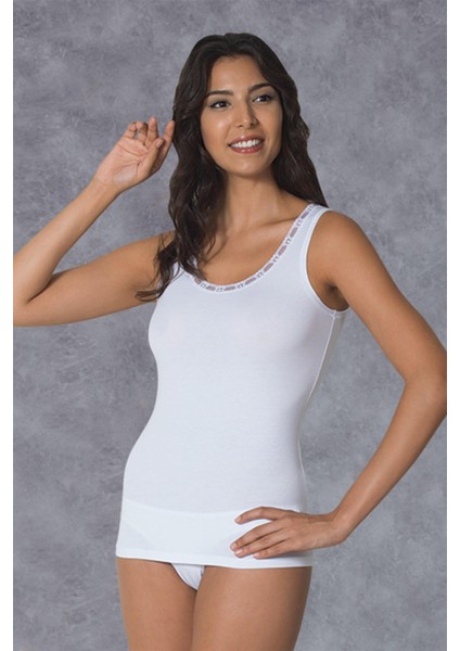 Kadın Modal Geniş Yaka Günlük Atlet 9307