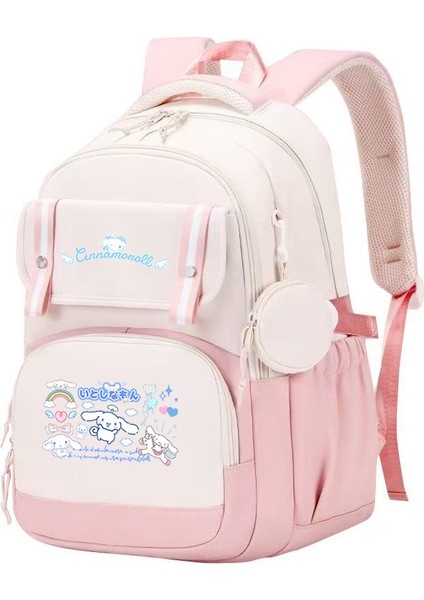 Cinnamoroll büyük kulaklı köpek sevimli çocuk okul çantası ortaokul ve lise öğrencileri için büyük kapasiteli okul çantası (Yurt Dışından)