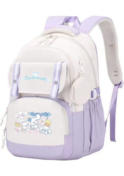 Cinnamoroll büyük kulaklı köpek sevimli çocuk okul çantası ortaokul ve lise öğrencileri için büyük kapasiteli okul çantası (Yurt Dışından)