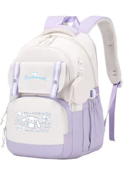 Cinnamoroll Büyük Kulaklı Köpek Sevimli Çocuk Okul Çantası Ortaokul ve Lise Öğrencileri Için Büyük Kapasiteli Okul Çantası (Yurt Dışından)