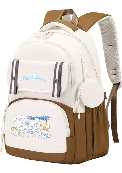 Cinnamoroll büyük kulaklı köpek sevimli çocuk okul çantası ortaokul ve lise öğrencileri için büyük kapasiteli okul çantası (Yurt Dışından)