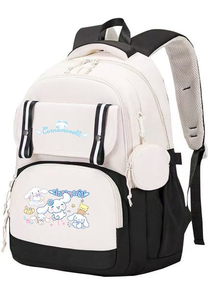 Cinnamoroll Büyük Kulaklı Köpek Sevimli Çocuk Okul Çantası Ortaokul ve Lise Öğrencileri Için Büyük Kapasiteli Okul Çantası (Yurt Dışından)