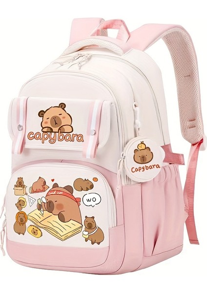 Capya Capya Baskılı Sırt Çantası Öğrenci Gündelik Okul Çantası (Yurt Dışından)