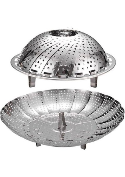 Katlanabilir Buharda Sebze Pişirme Haşlama Aparatı Orta Boy fırsatları