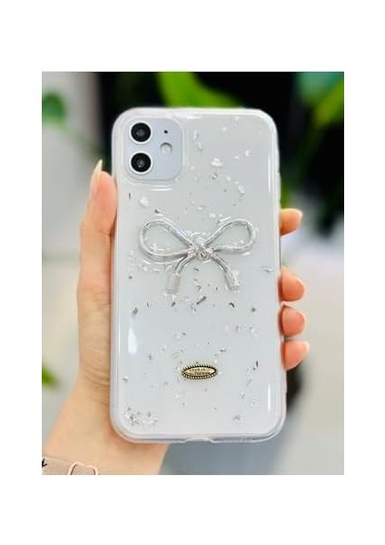 Aksesuar Iphone 11 Şeffaf Simli Epoksili Fiyonk Oyuncaklı Silikon Kılıf fiyatları