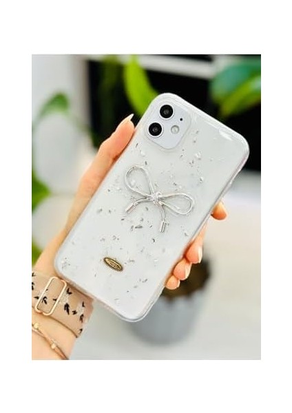 Aksesuar Iphone 11 Şeffaf Simli Epoksili Fiyonk Oyuncaklı Silikon Kılıf modelleri