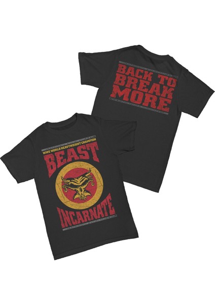 Brock Lesnar Beast Baskılı Pamuk T-Shirt