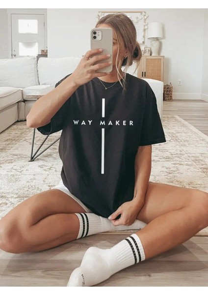 Way Maker Baskılı Kadın Pamuk T-Shirt