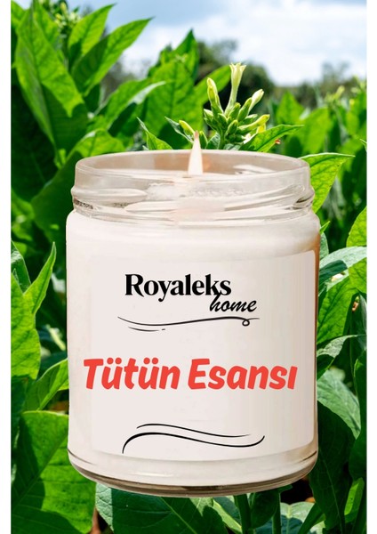 Doğal Özel Seri Kokulu Dekoratif Kavanoz Mum 210 cc - Tütün Esansı - Ryl modelleri