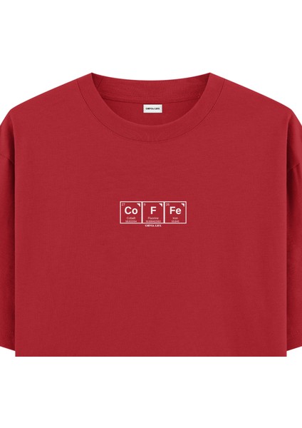 Coffe - Oversize T-Shirt Kırmızı fiyatları