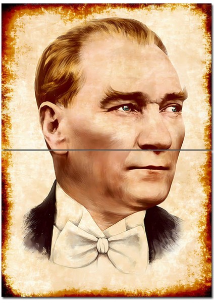 Mustafa Kemal Atatürk Tasarım Ahşap Tablo 70CMX 100CM