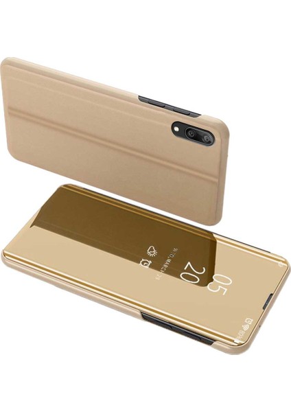 Huawei Y7 Prime 2019 Uyumlu Aynalı Kapaklı Lüx Kılıf