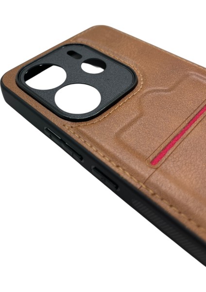 Redmi Note 14 4g Kartlıklı Rich Boss Lüx Deri Kılıf Açık Kahverengi fiyatları