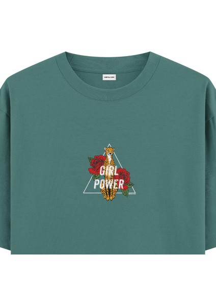 Girl Power - Oversize T-Shirt Yeşil fiyatları