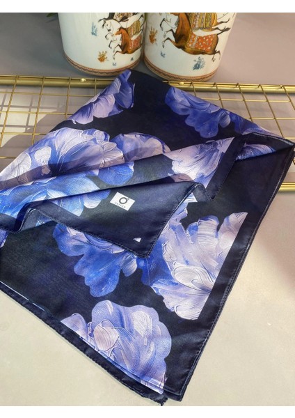 Vavscarfs Summer Rosaline Desen Pamuk Ipek Şal Lacivert fiyatları