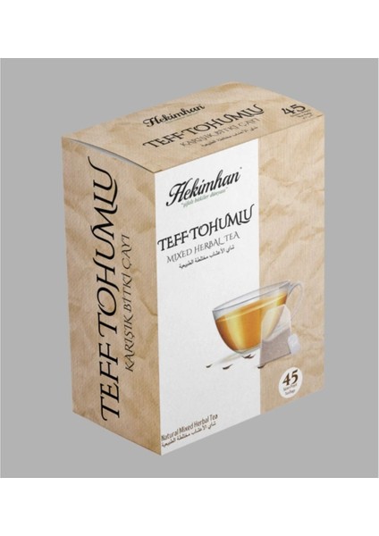 Teff Tohumlu Karışık Çay Doğal 45'li Süzen Poşet