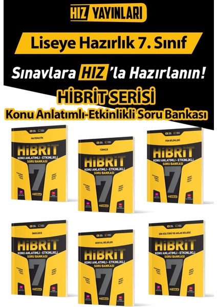 7. Sınıf Hibrit Konu Anlatımlı Etkinlikli Soru Bankası Seti 6 Kit